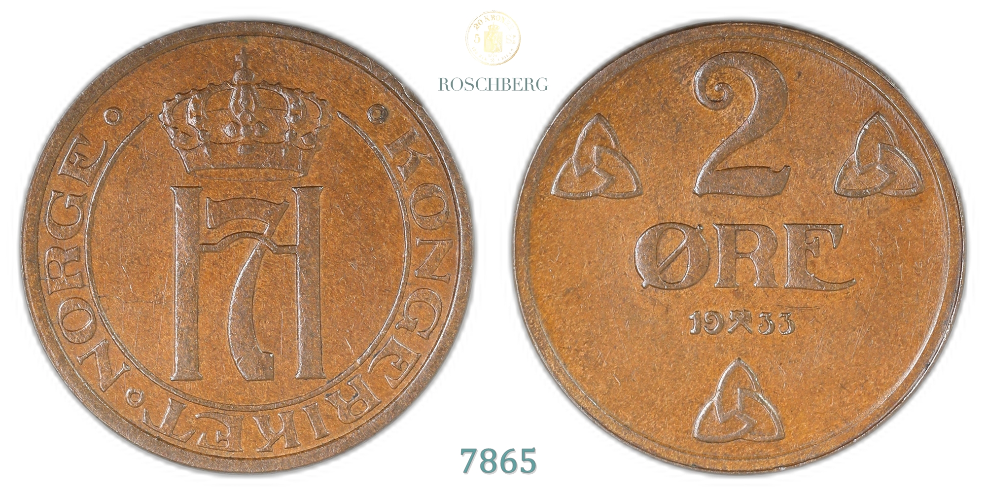 2 Øre 1933 Kv 01