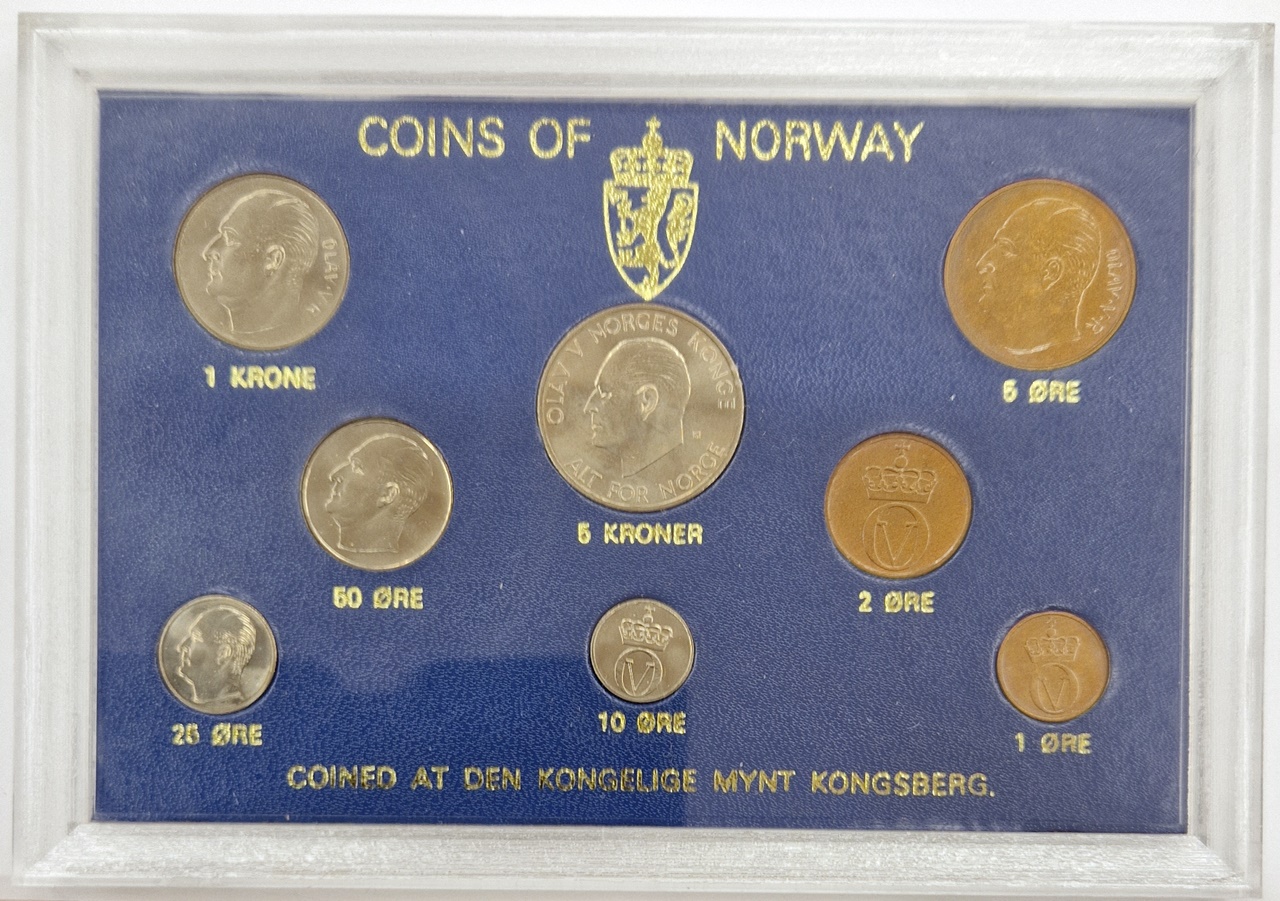 Myntsett 1972 Hardplast Tykk kassett