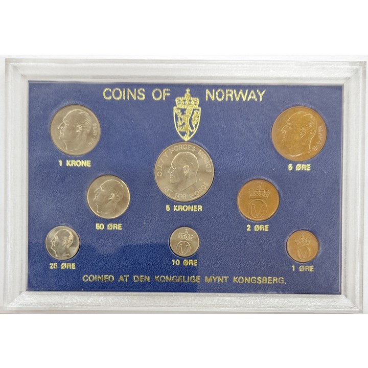 Myntsett 1972 Hardplast Tykk kassett