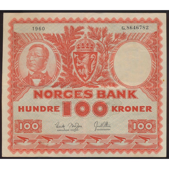 100 Kroner 1960 G Kv 1/1+