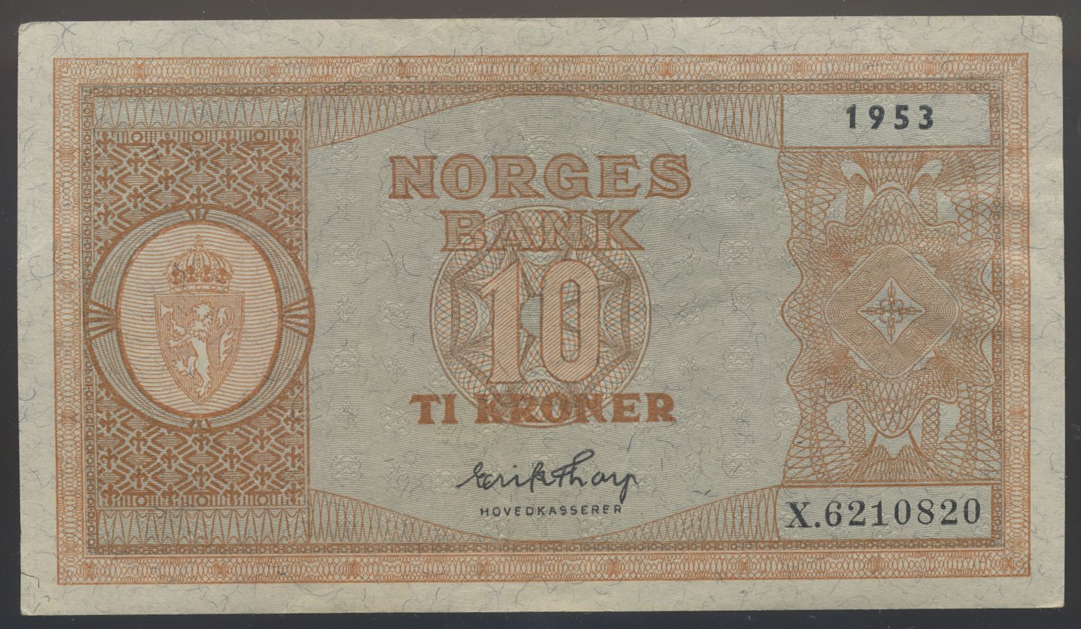 10 Kroner 1953 X Kv 1+