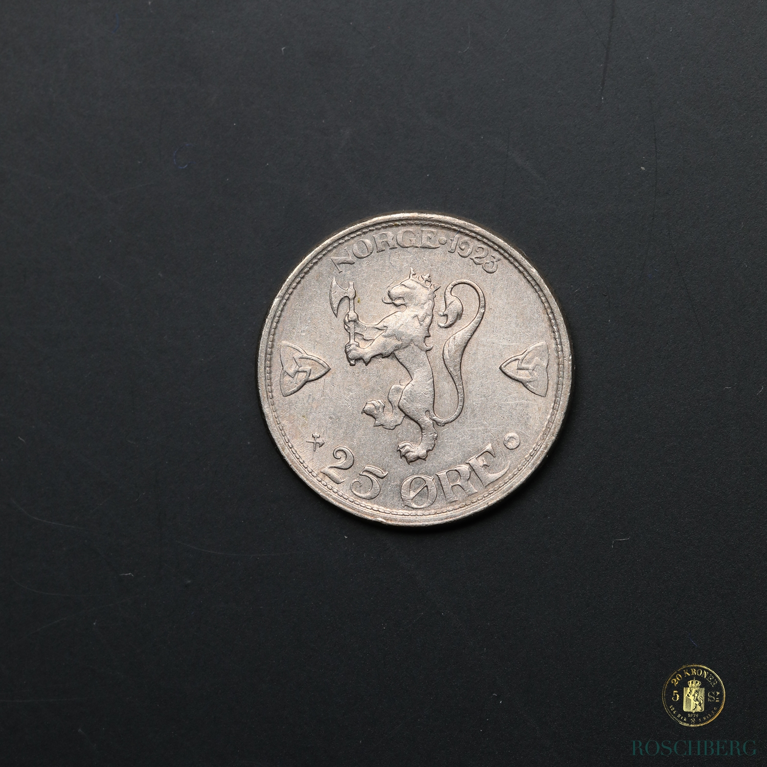 Norge 25 Øre 1923 uten Kv 1+