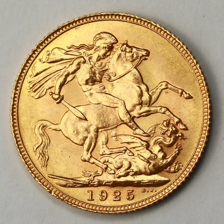 England Sovereign 1925 Kv 0/01