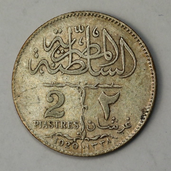 Egypt 2 Piastre 1920 Kv 1+