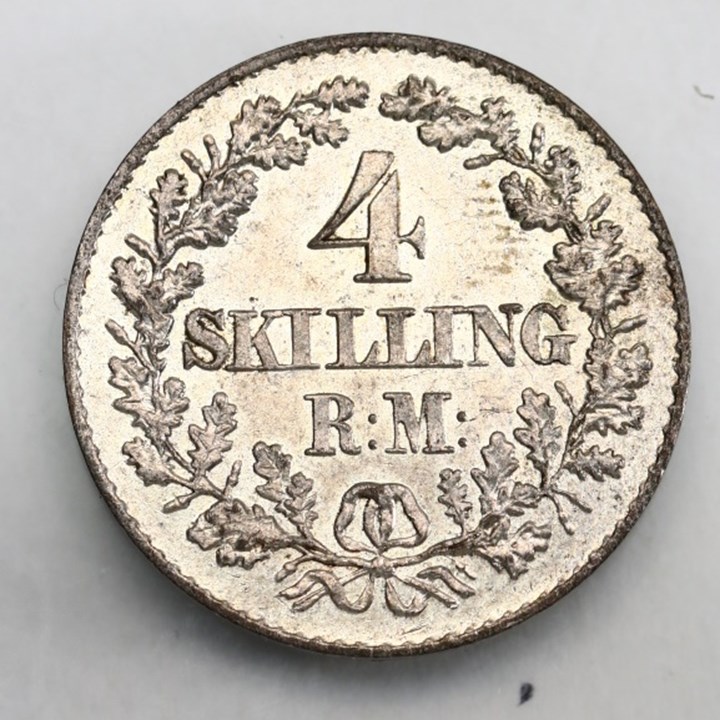 Danmark 4 Skilling 1871 Kv 0/01