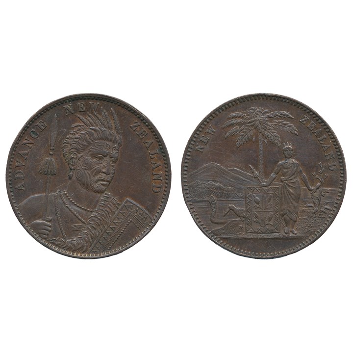New Zealand Milner and Thompson Christchurch Penny Token 1881 AU