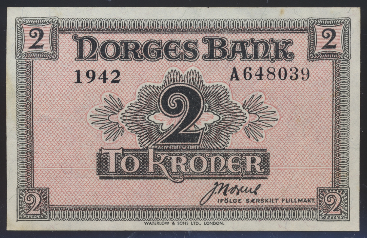 2 Kroner 1942 A London Kv 1+
