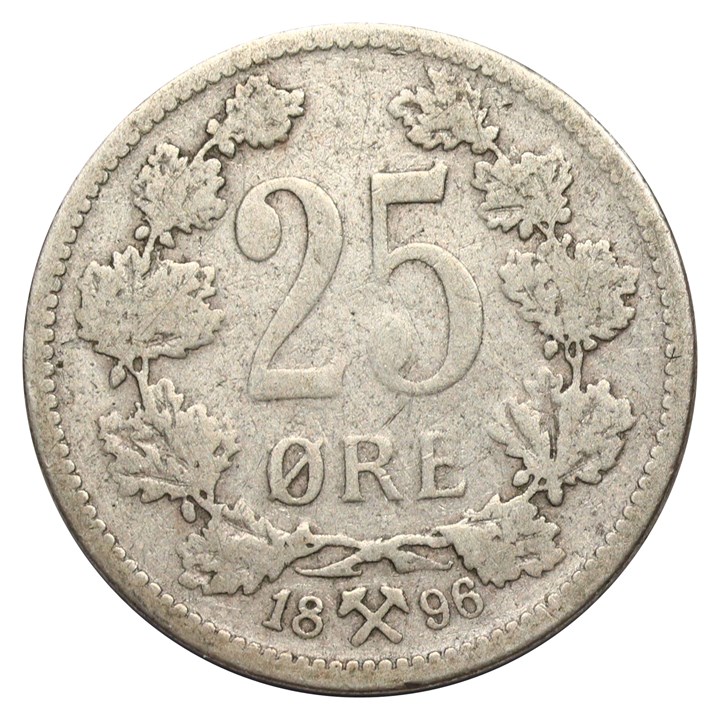25 Øre 1896 Kv 1-