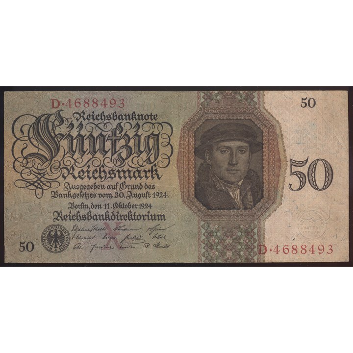 Germany 50 Reichsmark 1924 VF