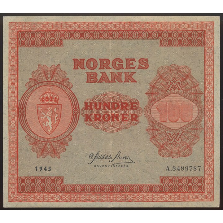 100 Kroner 1945 A Kv 01