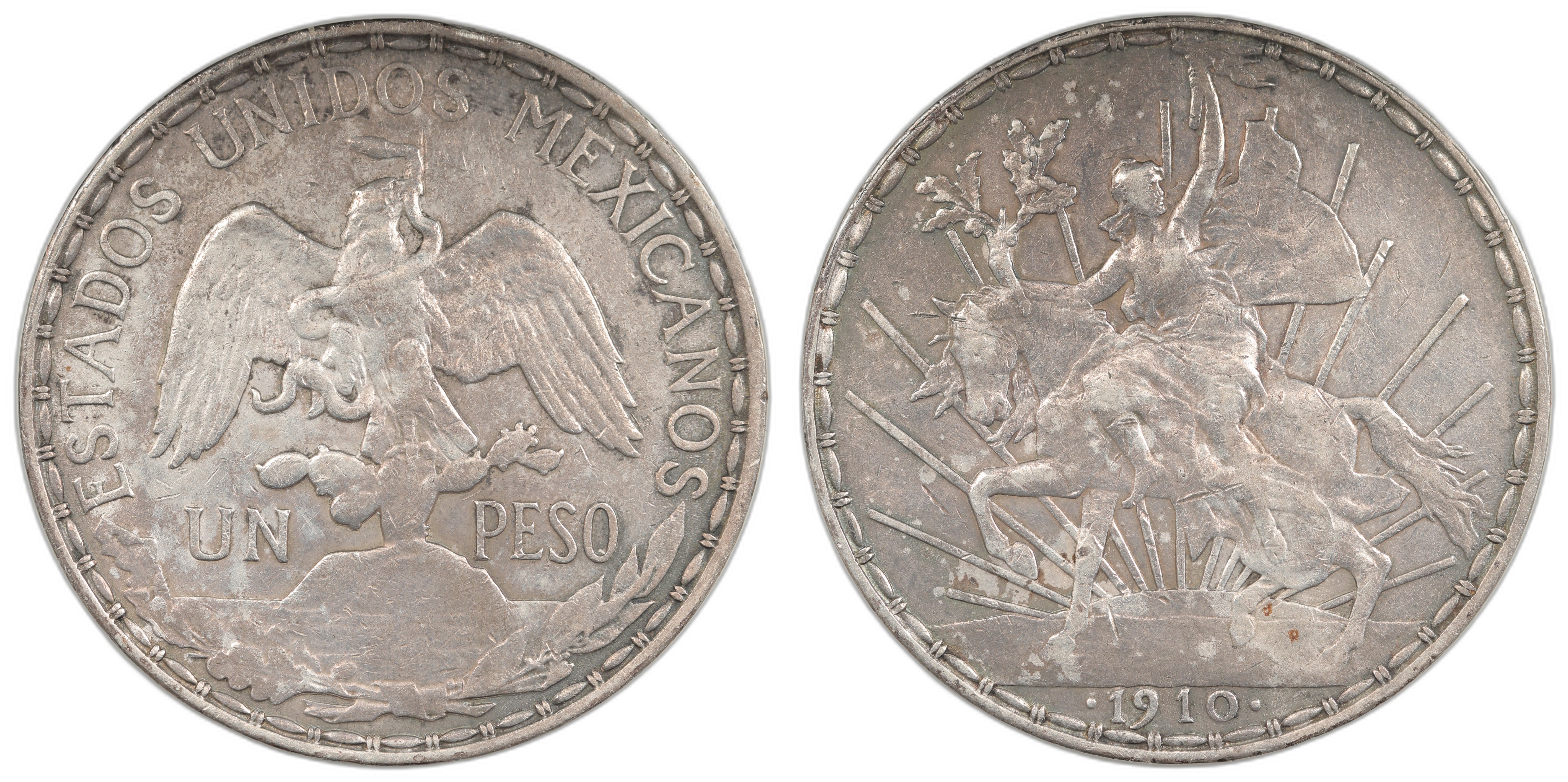 Mexico Peso 1910 Caballito Kv VF