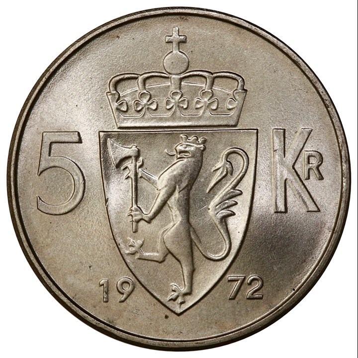 5 Kroner 1972 Kv 0