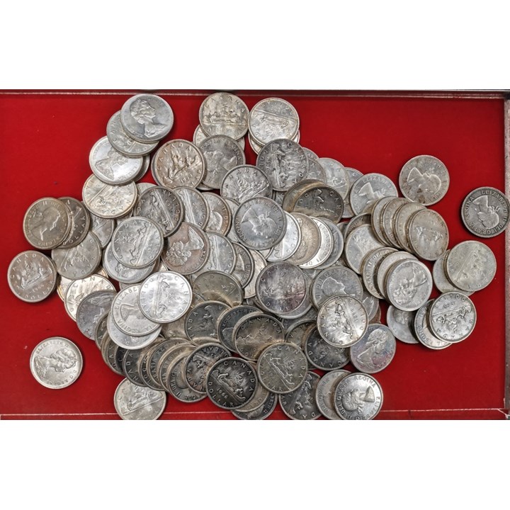 Canada 125 Stk 1 Dollar 1959-1966 80% sølv