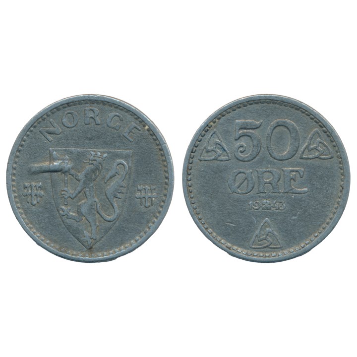 50 Øre 1943 Kv 1+