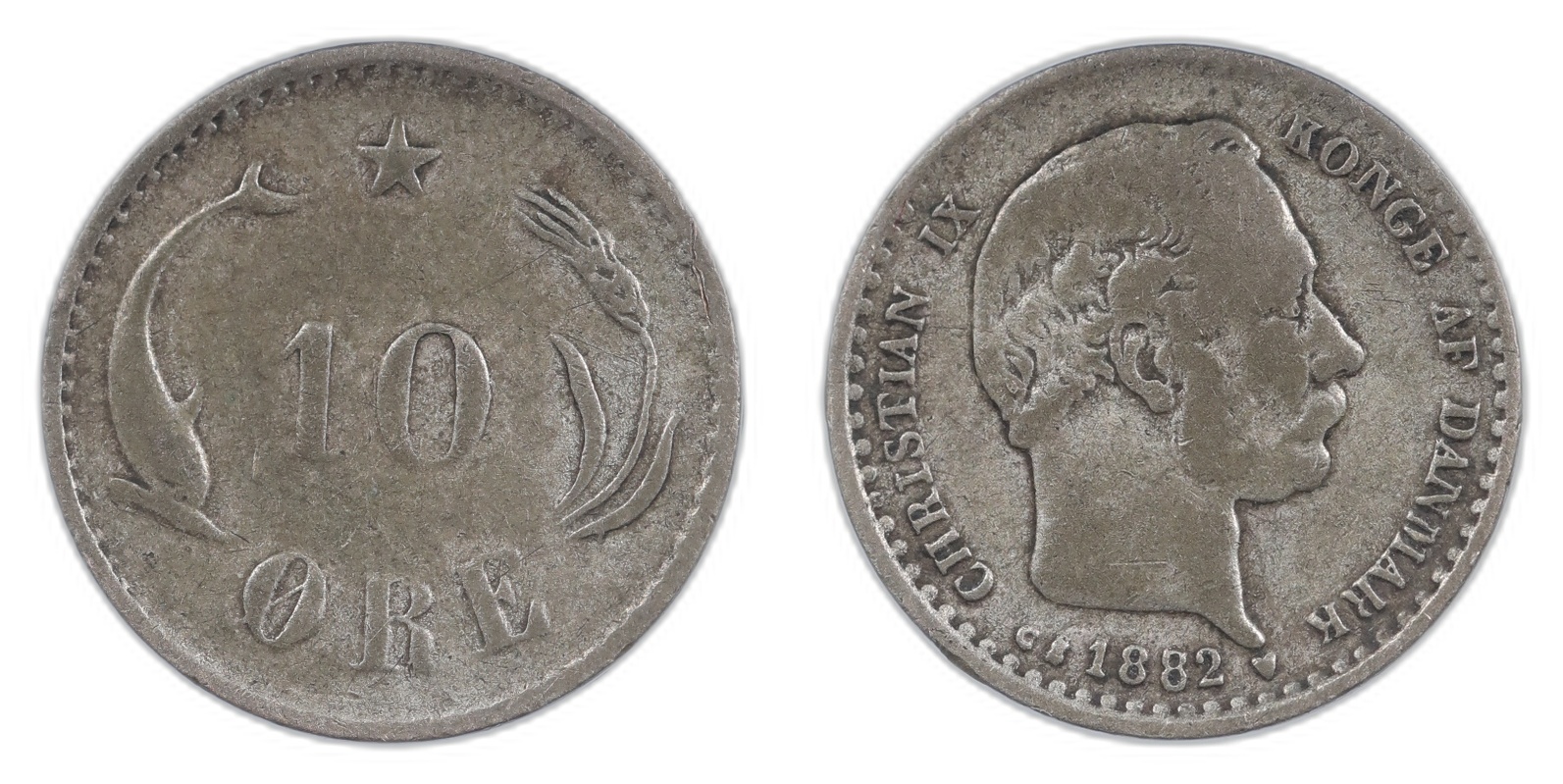 Danmark 10 Øre 1882 Kv: 1 (VF)