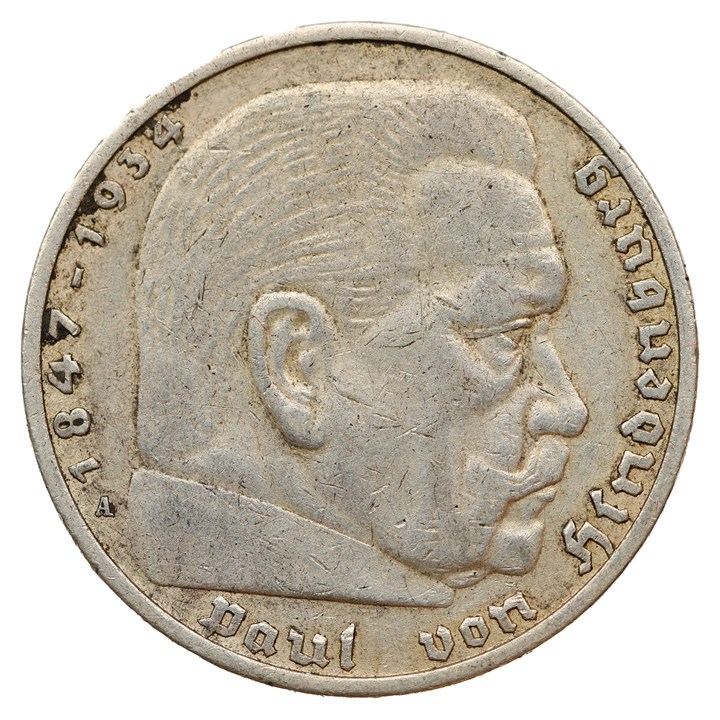 Germany 5 Reichsmark 1936 A VF