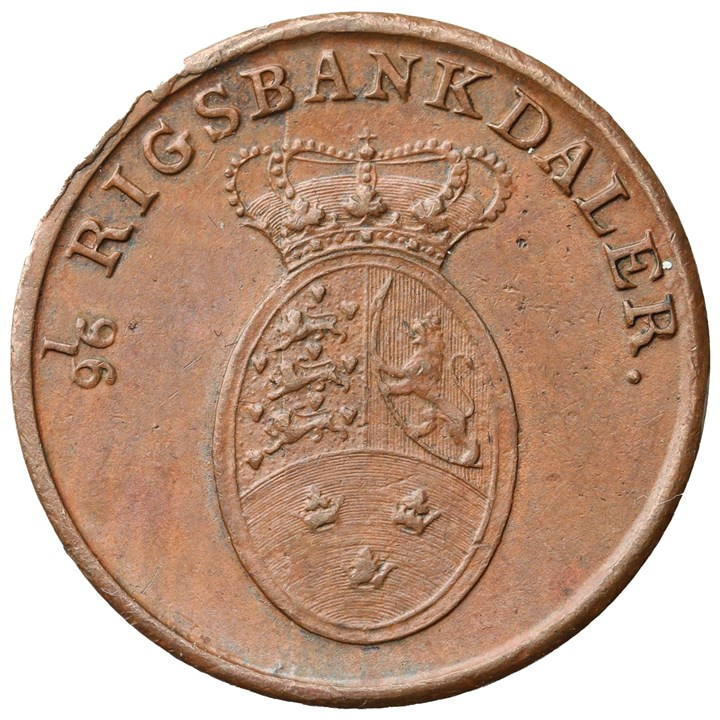 Denmark 1 Rigsbankskilling 1818 AU