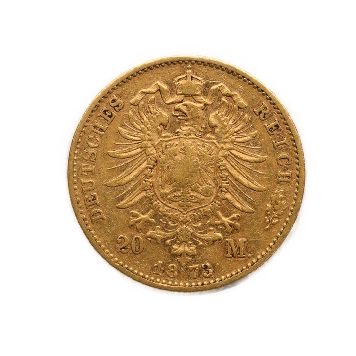 Bayern. Ludwig II. 20 Mark 1873 D Kv 1+