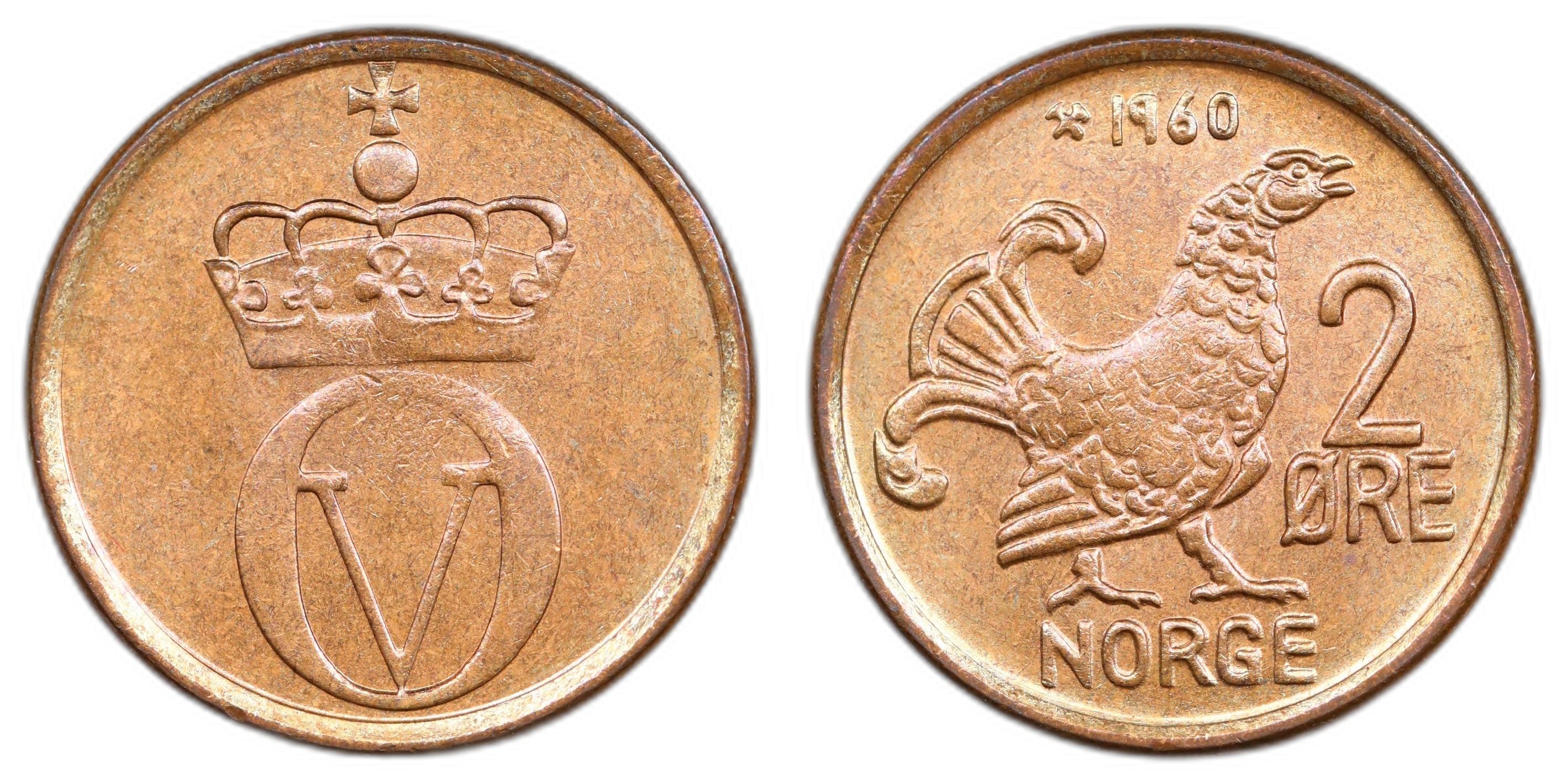 Norge 2 Øre 1960 Kv 0