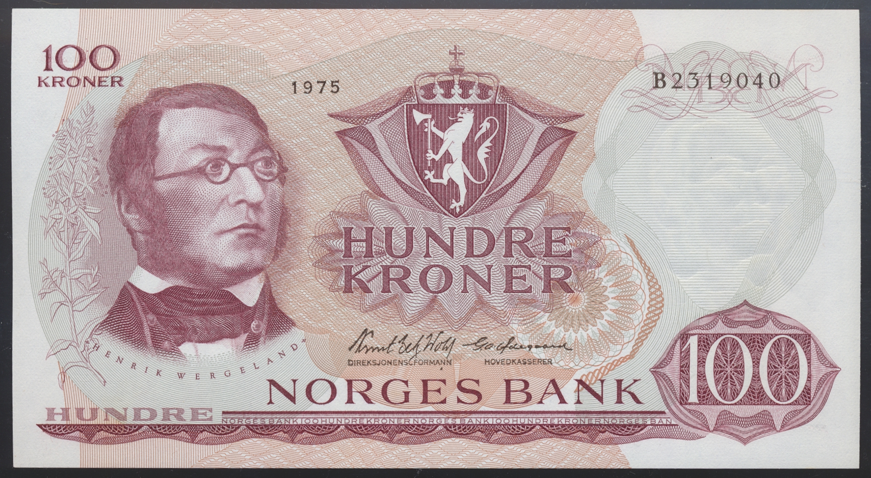 100 Kroner 1975 B Kv 0