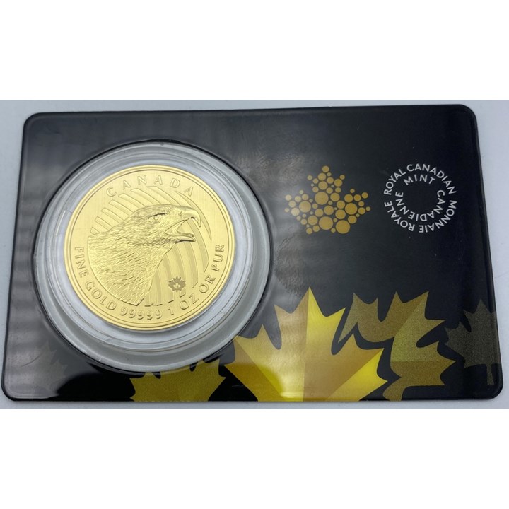 Canada 200 Dollars 2018 "Golden Eagle" 1 Oz 99999 Gull UNC i folder med sertifikat