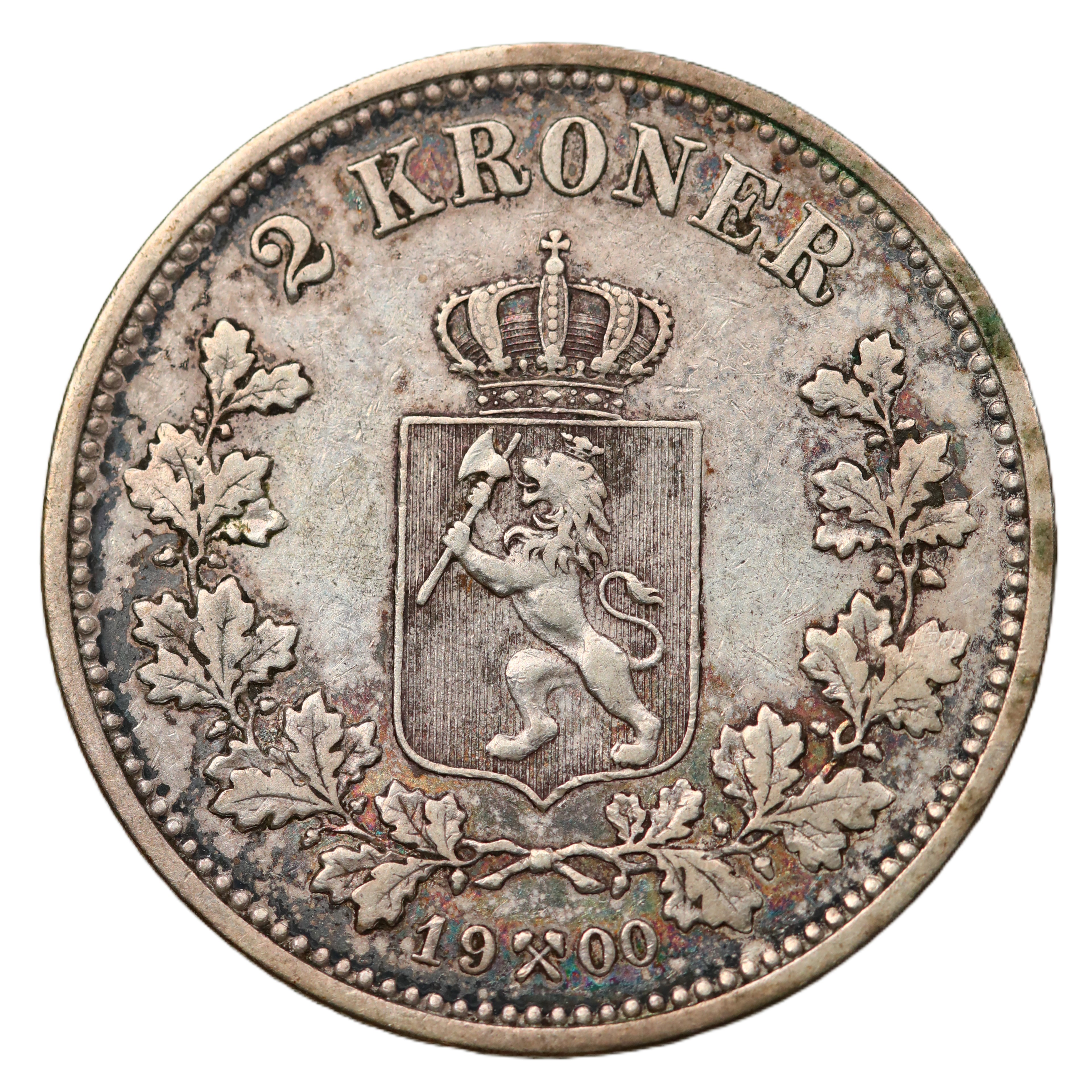 Norge 2 Kroner 1902 Kv 1/1+