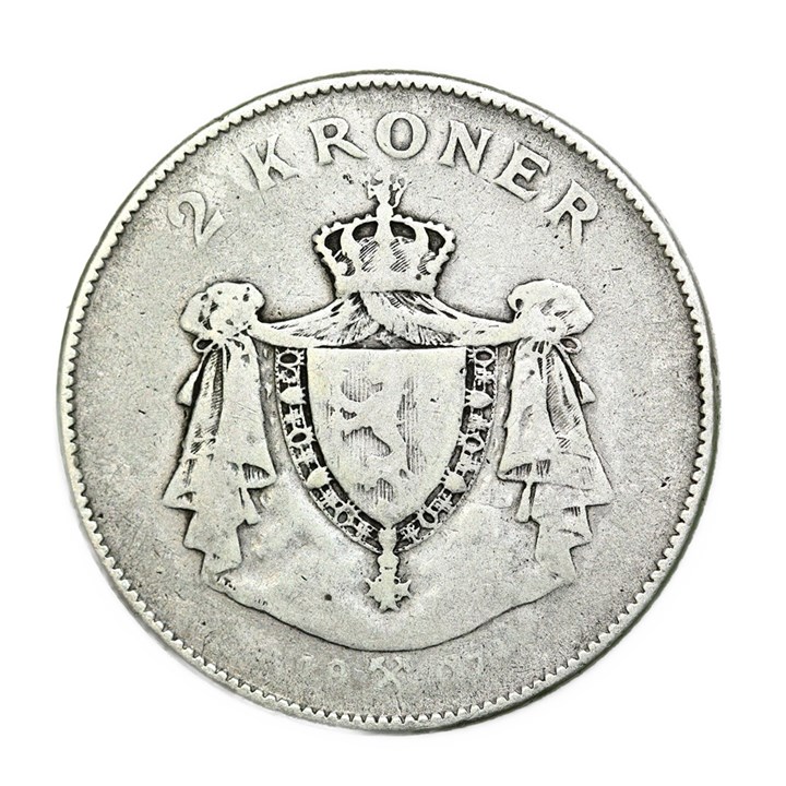 2 Kroner 1907 Gevær Kv 1-/2