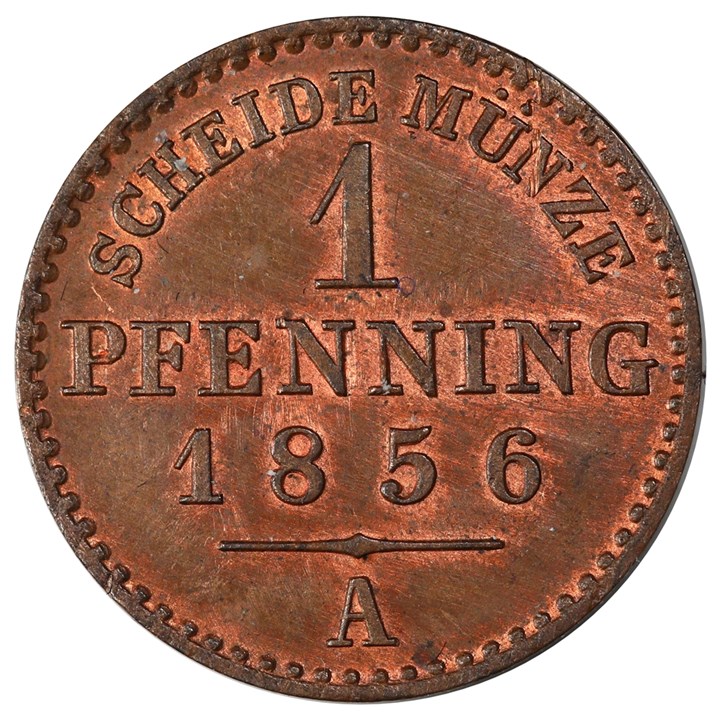 Preussen 1 Pfennig 1856A Kv 0