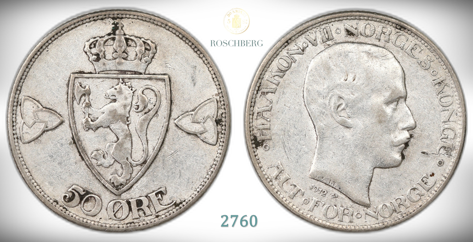 Norge 50 Øre 1912  Kv: 1