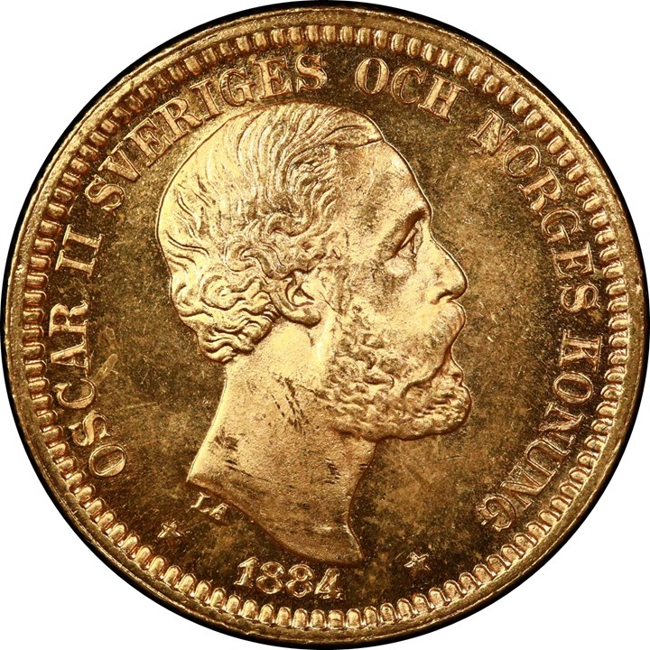 Sverige 20 Kronor 1884 Kv 0/01