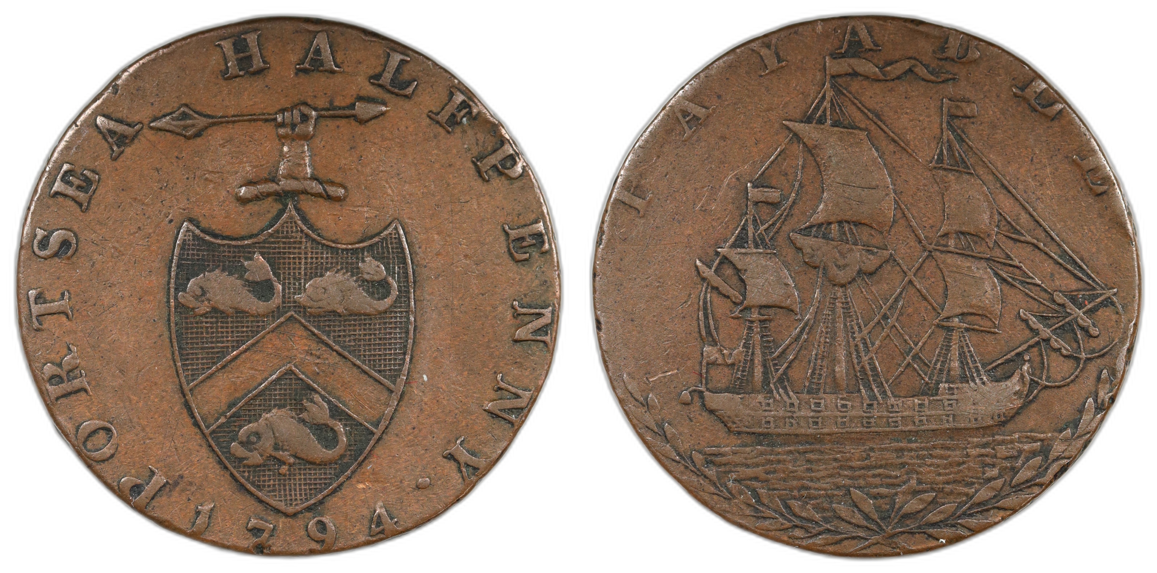 GB - Portsea Half Penny Token 1794 Kv VF