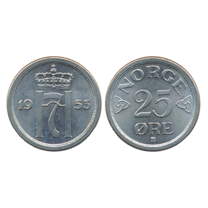 25 Øre 1953 Kv 0