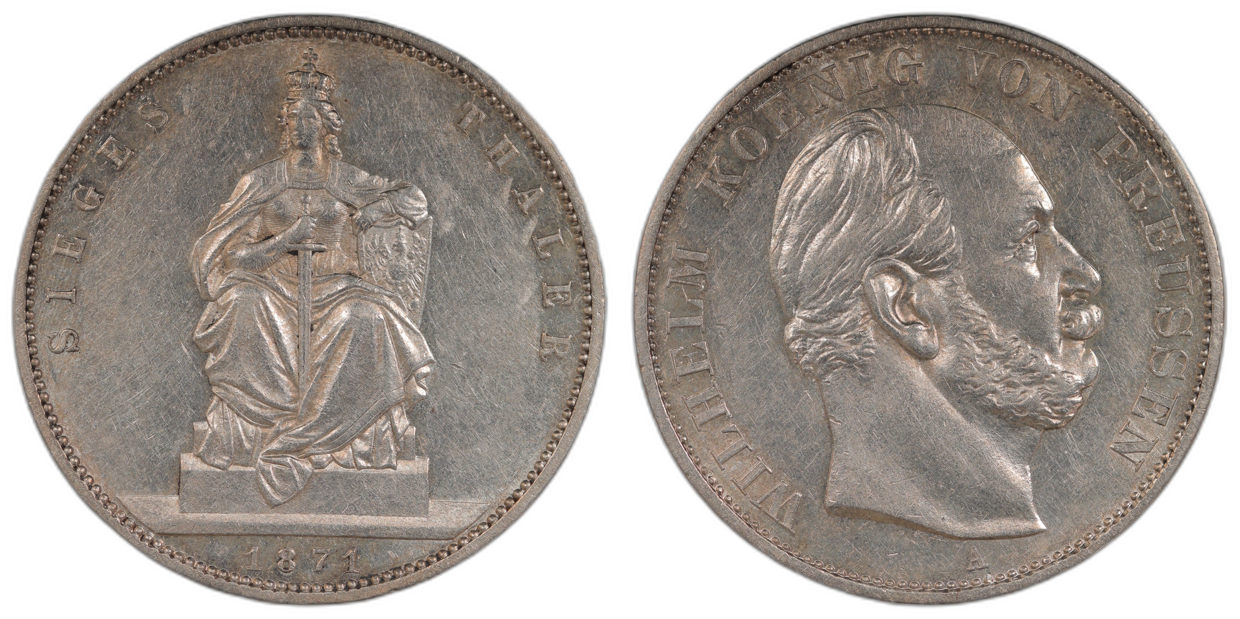 Prussia Siegesthaler 1871-A Kv UNC