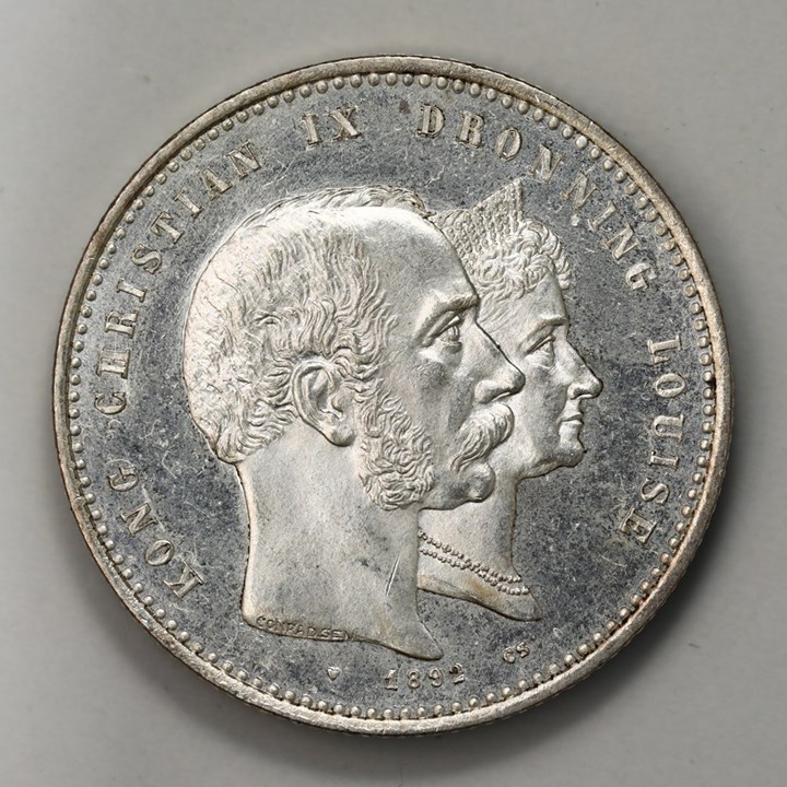 Danmark 2 Kroner 1892 Kv 0/01
