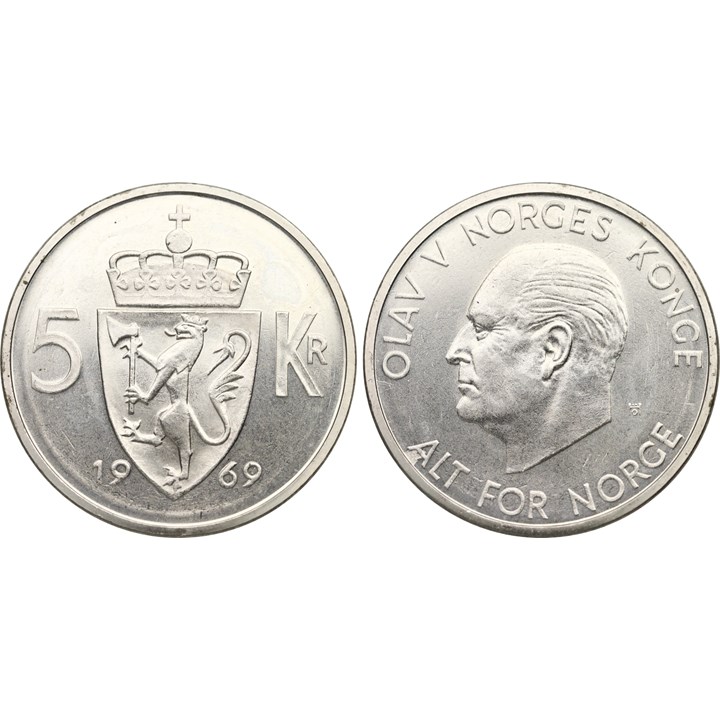 5 Kroner 1969 Kv Prakt