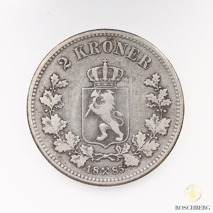 Norge 2 Kroner 1885 Kv 1