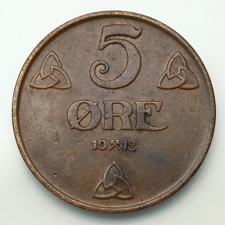 5 Øre 1912 Kv 1+