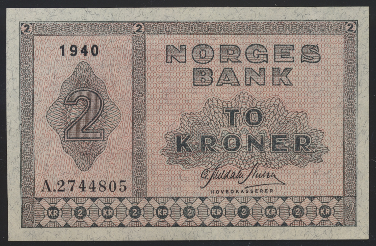Norge 2 Kroner 1940 A  Kv: g01