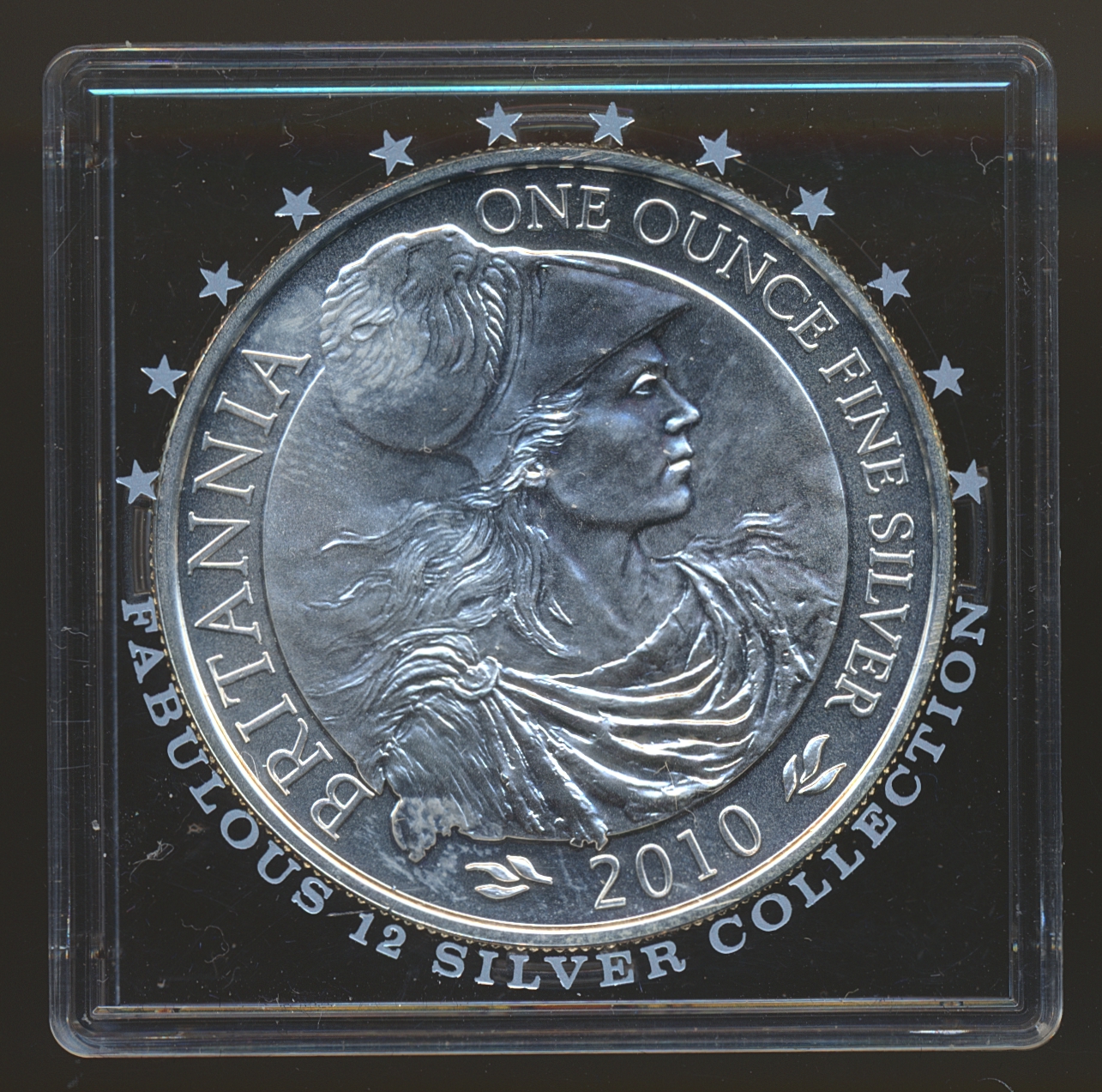 Storbritannia Britannia 2010 UNC 1 Oz Sølv
