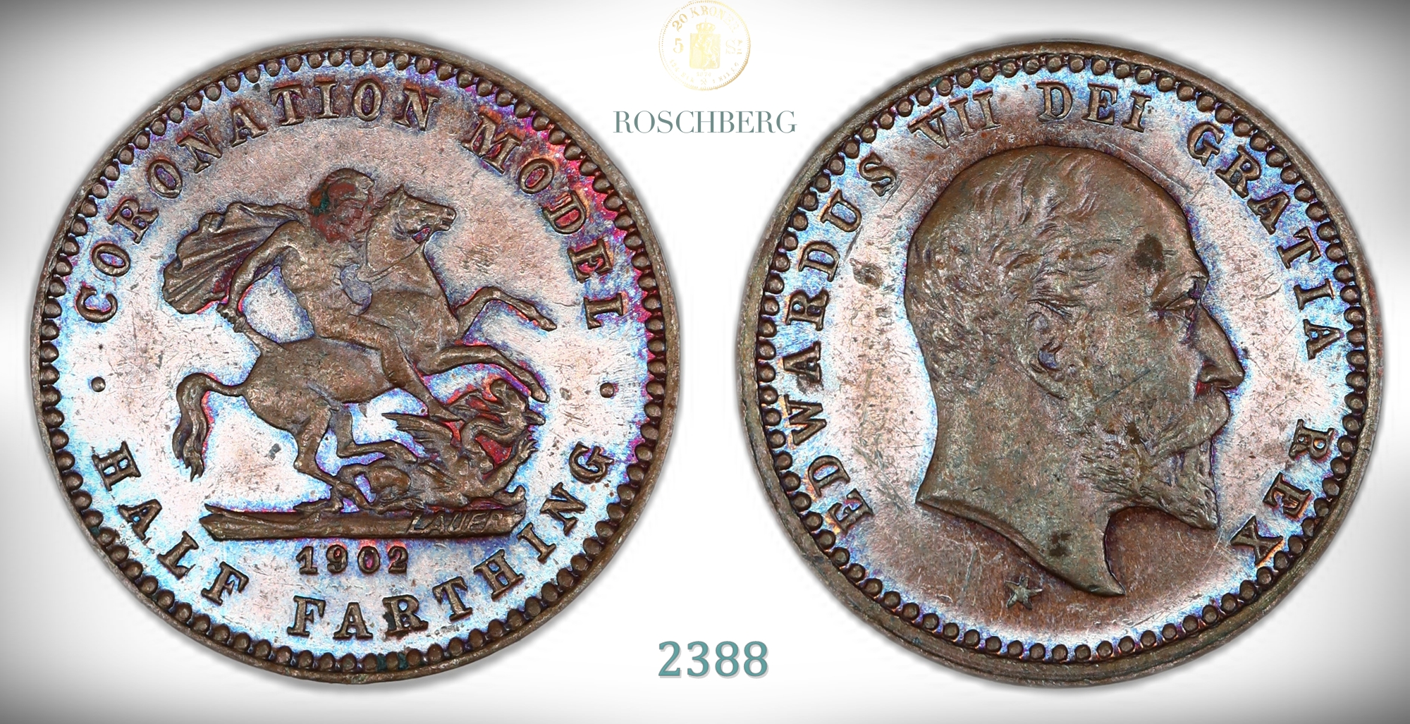 Great Britain Half Farthing Model 1902  Kv: UNC