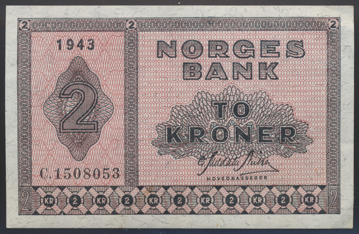 2 Kroner 1943 C Kv 1+/01