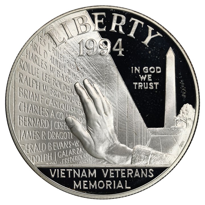 USA Dollar 1994 Vietnam War Memorial Proof