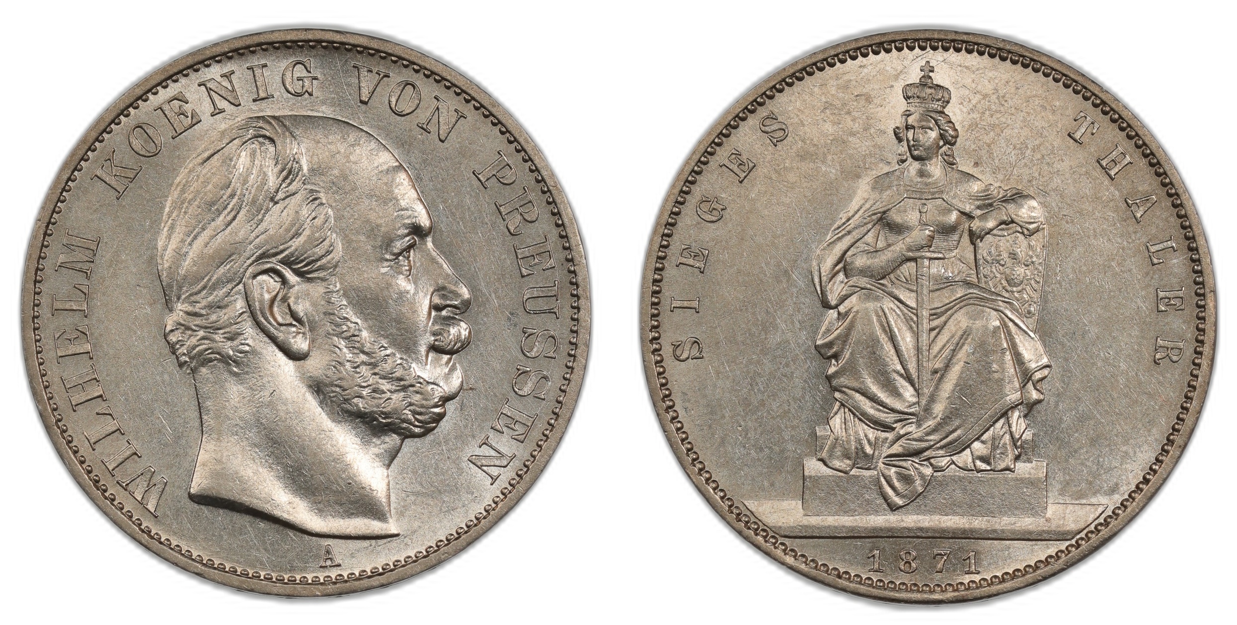 Prussia Sieges Taler 1871-A Kv: UNC 