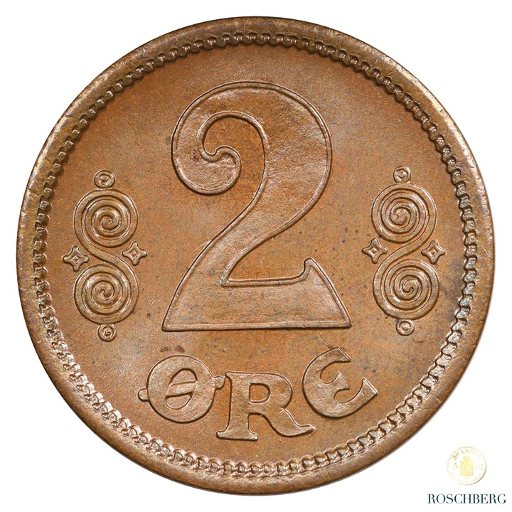 Danmark 2 Øre 1914 Kv 0