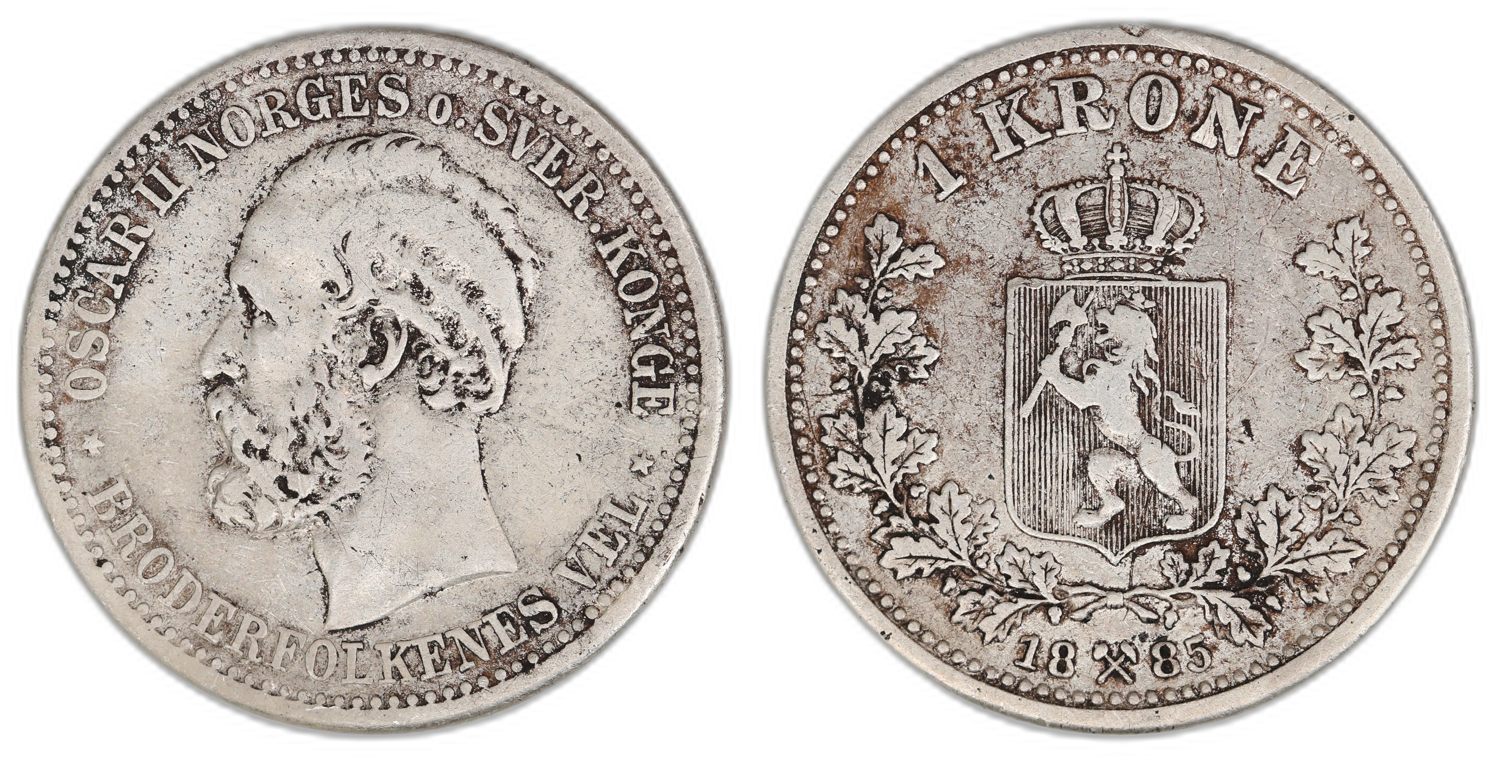 Norge 1 Krone 1885 Kv 1