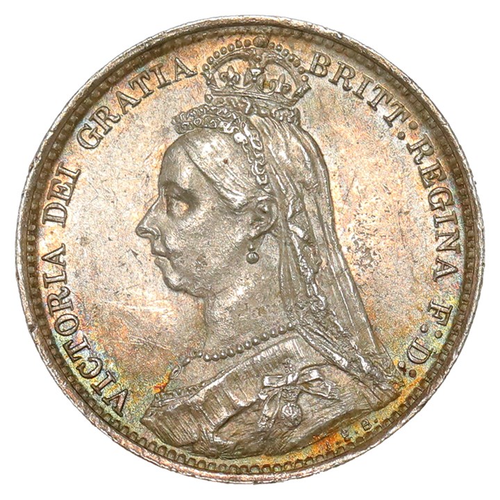 GB 6 Pence 1887 UNC
