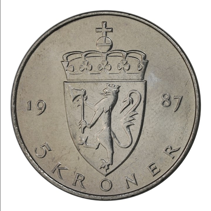 5 Kroner 1987 Kv 0