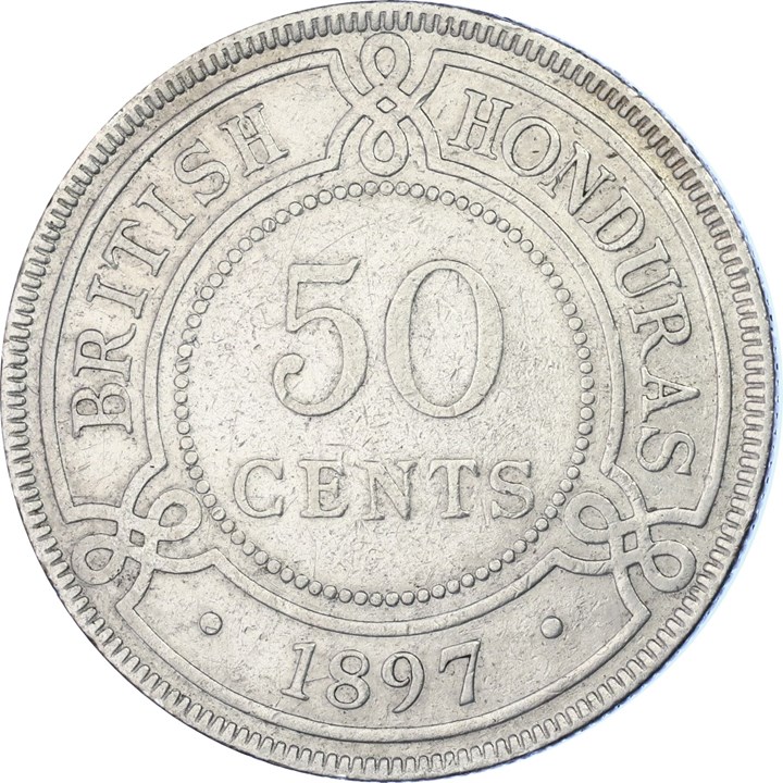 Britisk Honduras 50 Cents 1897 Kv 1, renset
