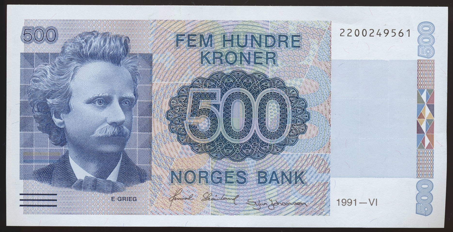 500 Kroner 1991 Kv 01