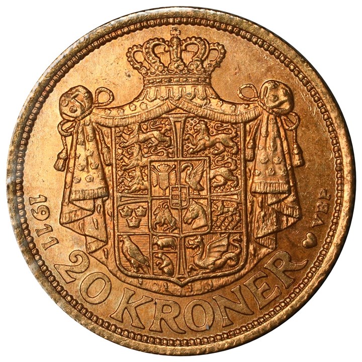 Danmark 20 Kroner 1911 Kv 01